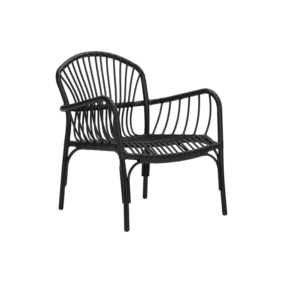 House Doctor Brea Outdoor Loungesessel mit Aluminiumrahmen in Schwarz, B/T/H: 62 x 78 x 60 cm - Bild 1