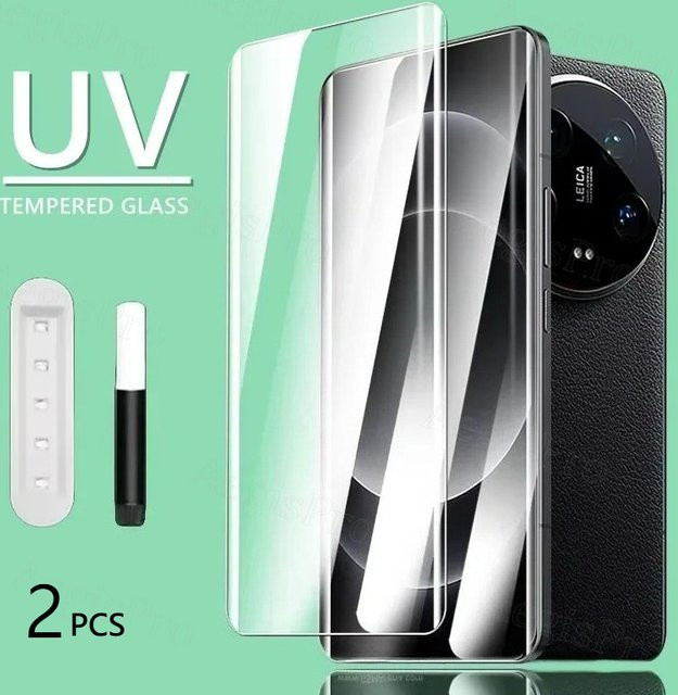 2er-Pack UV Glas Vollkleber Displayschutz Transparent für OnePlus 7 Pro 7T 8 9 10 Pro 11 11R 12 12R 13 ACE 2 3 Pro HD Gehärtetes Glas - Bild 1