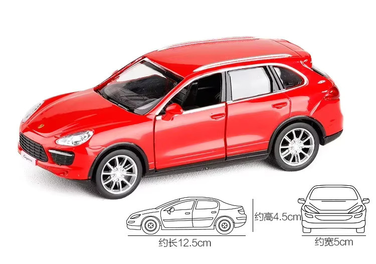 MAKEDA Cayenne SUV Diecast Pull Back Modell Auto, 1:36, Metall, ab 3 Jahre - Bild 3
