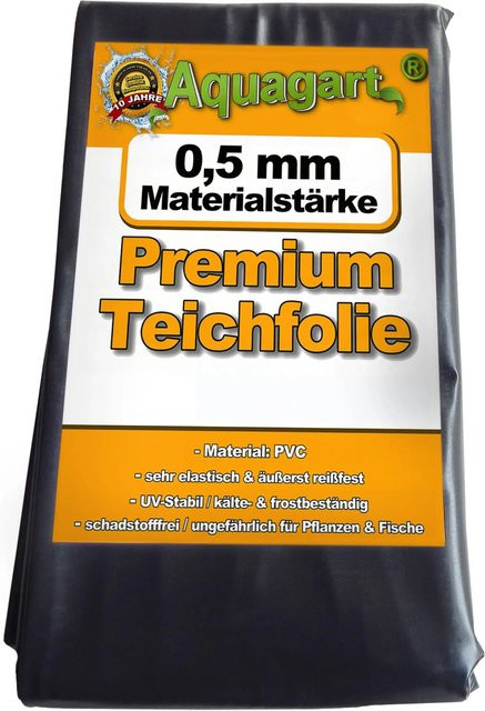 Aquagart Teichfolie aus PVC in Schwarz, B: 2 m, L: 10 m, Stärke: 0,5 mm - Bild 1