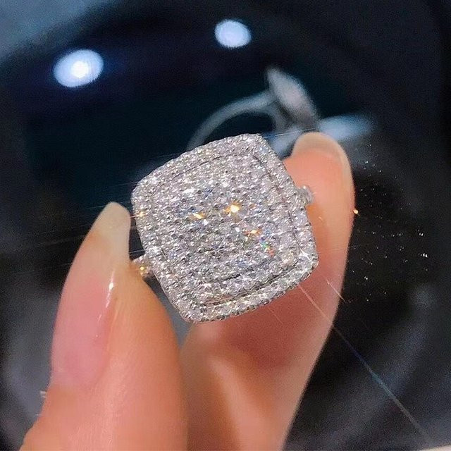 Huitan Ring, Silber, Zirkonia, Kristall, Damen - Bild 1