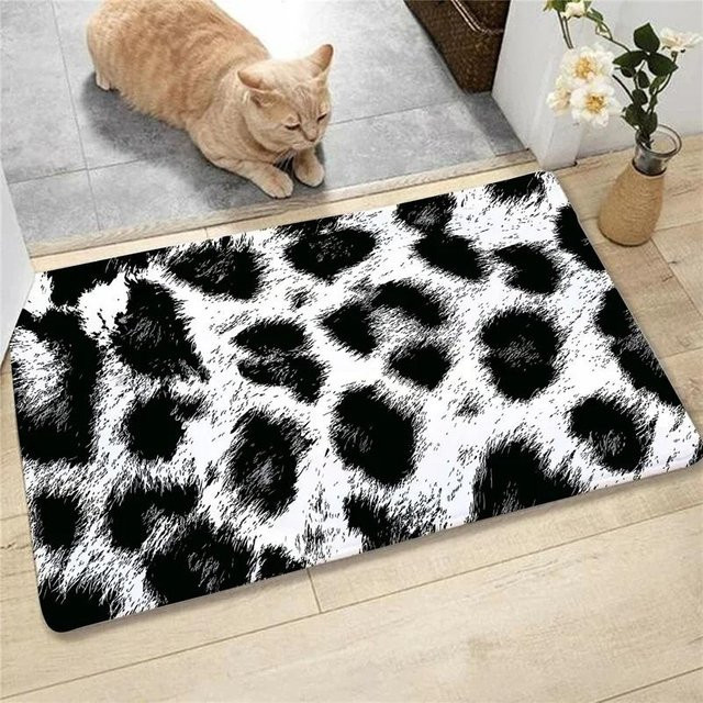 Lodestar Anti-Rutsch Fußmatte mit Tiermuster in Schwarz, B/T: 50 x 30 cm - Bild 1