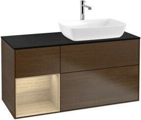 V&B Waschtischunterschrank Finion in Eiche, Breite: 120 cm, Tiefe: 50,1 cm - Bild 1
