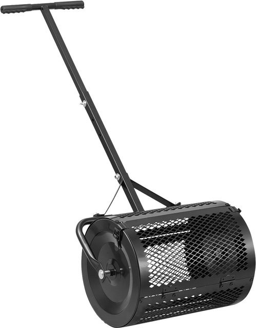 Buying Solutions MB Kompoststreuer aus pulverbeschichtetem Stahl in Schwarz mit T-Griff und 3 verstellbaren Höhen, Breite: 42 cm - Bild 1