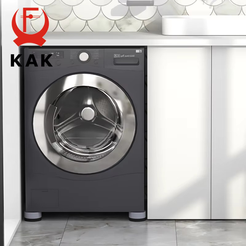 KAK Anti-Vibrations-Pads für Waschmaschinen Set aus 4 Stück, universelle rutschfeste Standfüße in Grau - Bild 5