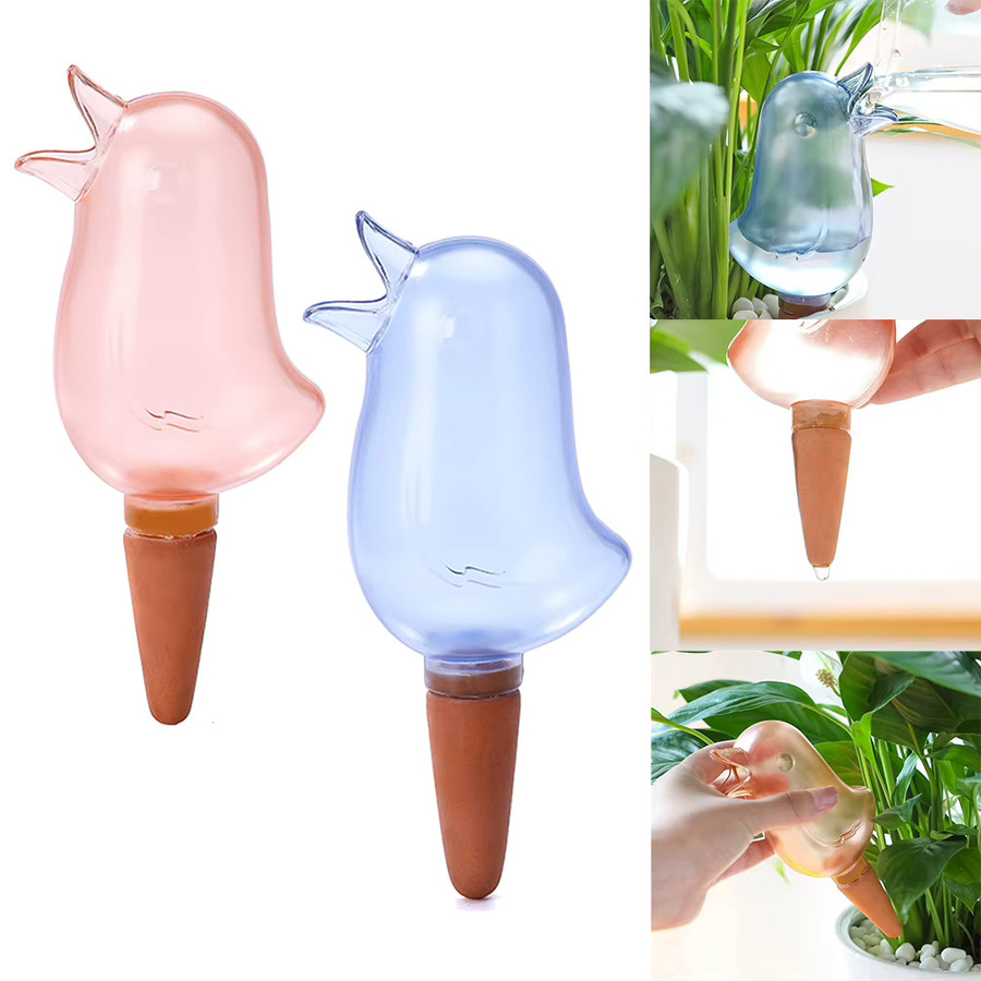 Automatisches Pflanzen-Tropfbewässerungssystem in Vogelform für Indoor und Outdoor Topfpflanzen, Rot - Bild 3