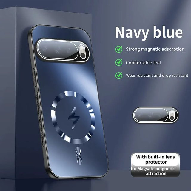 AG Magnetische Nano Matte Lightning Schutzhülle für Google Pixel 10 Pro XL und Pixel 10 Pro, stoßfest, Schwarz und Blau - Bild 1