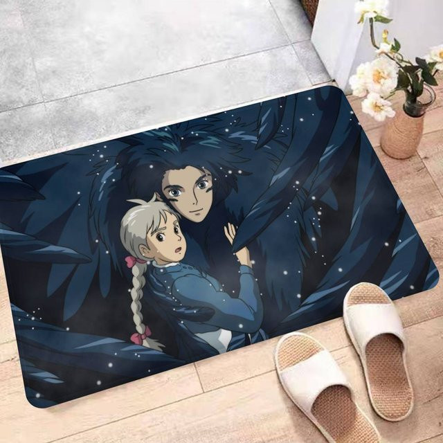 Miniso Japan Anime Das wandelnde Schloss Badematte, rutschfeste Bodenmatte aus Polyester, B/T: 40 x 60 cm, Mehrfarbig - Bild 1