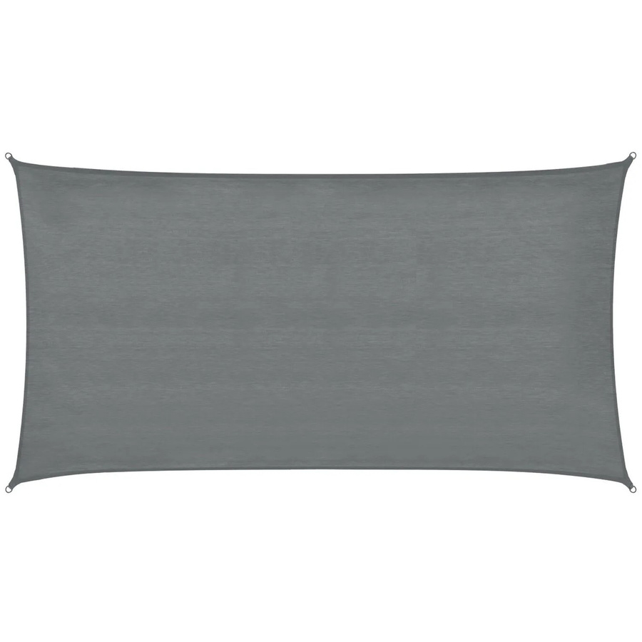 tectake Sonnensegel aus HDPE in Grau mit 87 % UV-Schutz, B/H: 200 x 400 cm - Bild 2