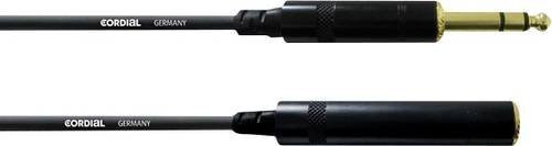 Cordial CFM 3 VK Audio Verlängerungskabel Schwarz mit 1x Klinkenstecker 6,35 mm und 1x Klinkenbuchse 6,35 mm, Länge: 3,00 m - Bild 1