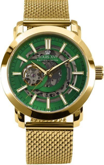 Louis XVI Herrenuhr Automatik, Edelstahl, Grün, 44 mm, 5 ATM - Bild 1
