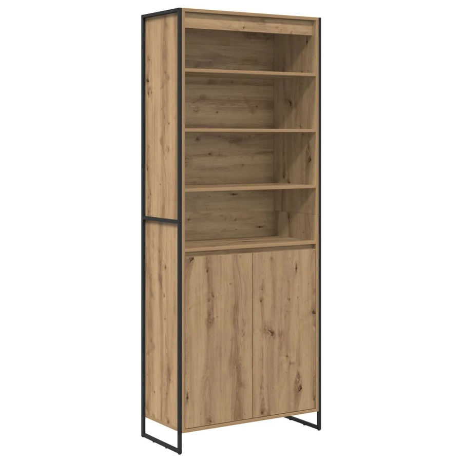 Set aus 2 vidaXL hohen Schränken in Eiche, braun, B/T/H: 79 x 36 x 200 cm - Bild 2