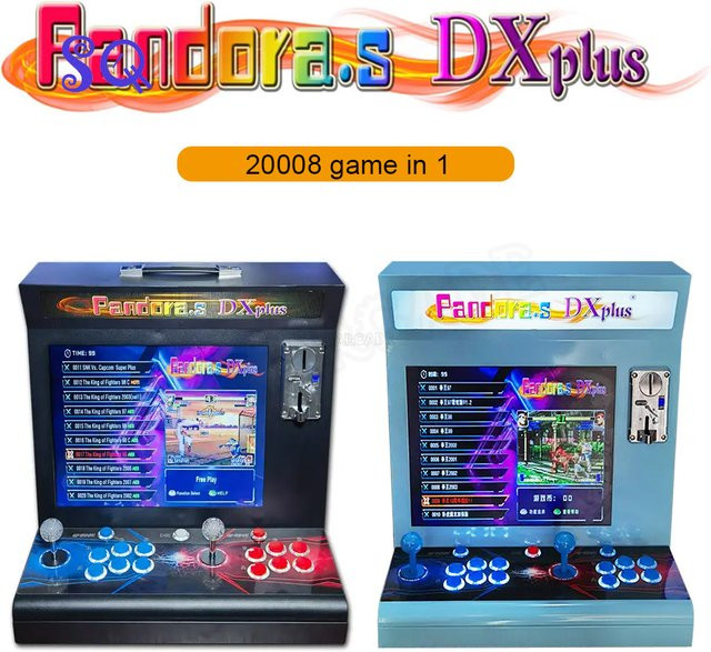 Pandora DX Plus Retro Arcade Spielkonsole mit 17 Zoll Display, HDMI und VGA, Schwarz - Bild 1