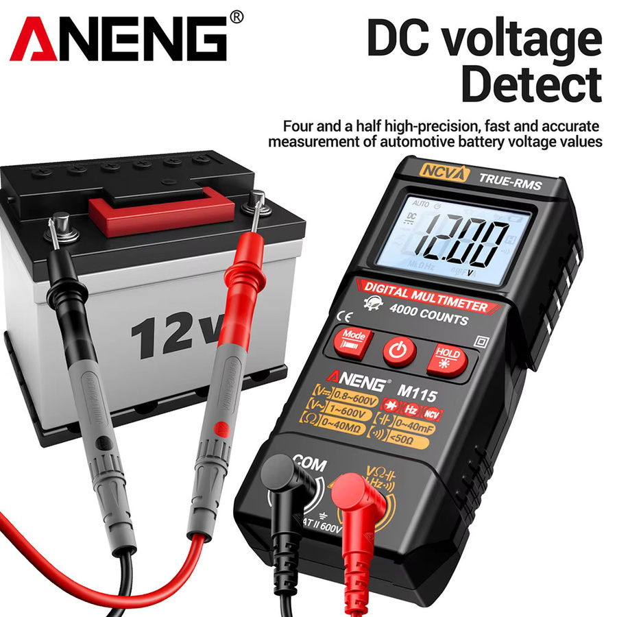 ANENG M115 Digitales Multimeter Multifunktions-Tester mit 4000 Anzeigen für Kapazitäts- und Frequenzmessungen - Bild 2