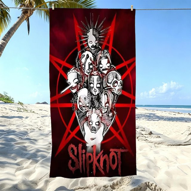 Slipknot Band Strandtuch aus Mikrofaser, weich und schnelltrocknend, Multicolor, B/H: 40 x 60 cm - Bild 1