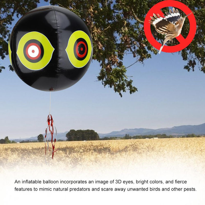 TOMTOP JMS Terror Aufblasbarer Vogelschreck-Ballon zur Vogelabwehr in Schwarz aus PVC - Bild 5