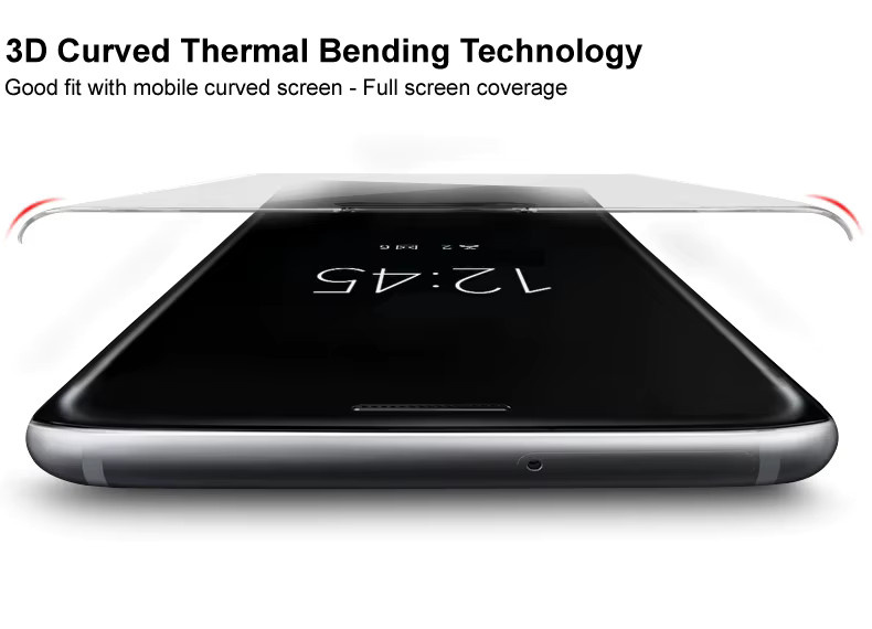 2 Stück Samsung Galaxy S22 Ultra und S23 Ultra Displayschutz aus gehärtetem Glas, voll gebogene Abdeckung, transparent - Bild 5