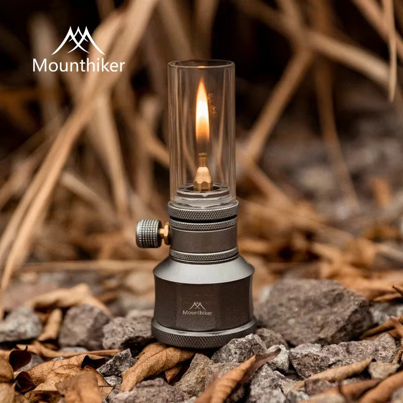 Mountainhiker Camping-Lampe mit Gastank in Schwarz und Transparent für Outdoor-Aktivitäten - Bild 2