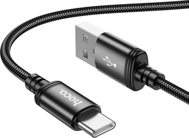 HOCO X89 Daten- und Ladekabel USB-A auf USB-C, 18W, 1m, Schwarz - Bild 1