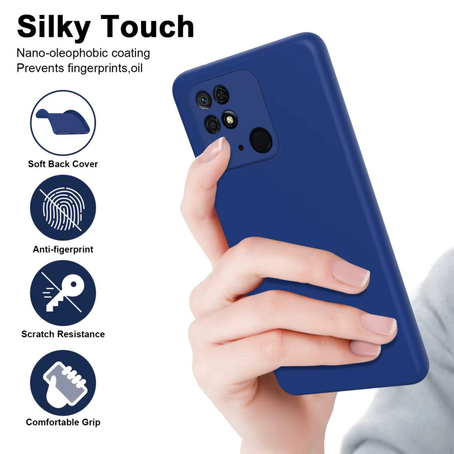 Luxus Silikon Schutzhülle für Xiaomi Redmi 10c in Blau, weiche und stoßfeste Handyhülle - Bild 3