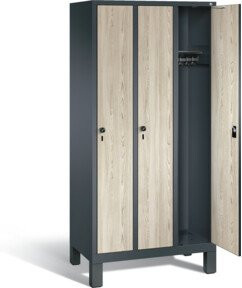 C+P Garderobenschrank Evolo mit Front in Sen-Esche und Korpus in Anthrazitgrau, H x B x T: 185 x 90 x 50 cm - Bild 1
