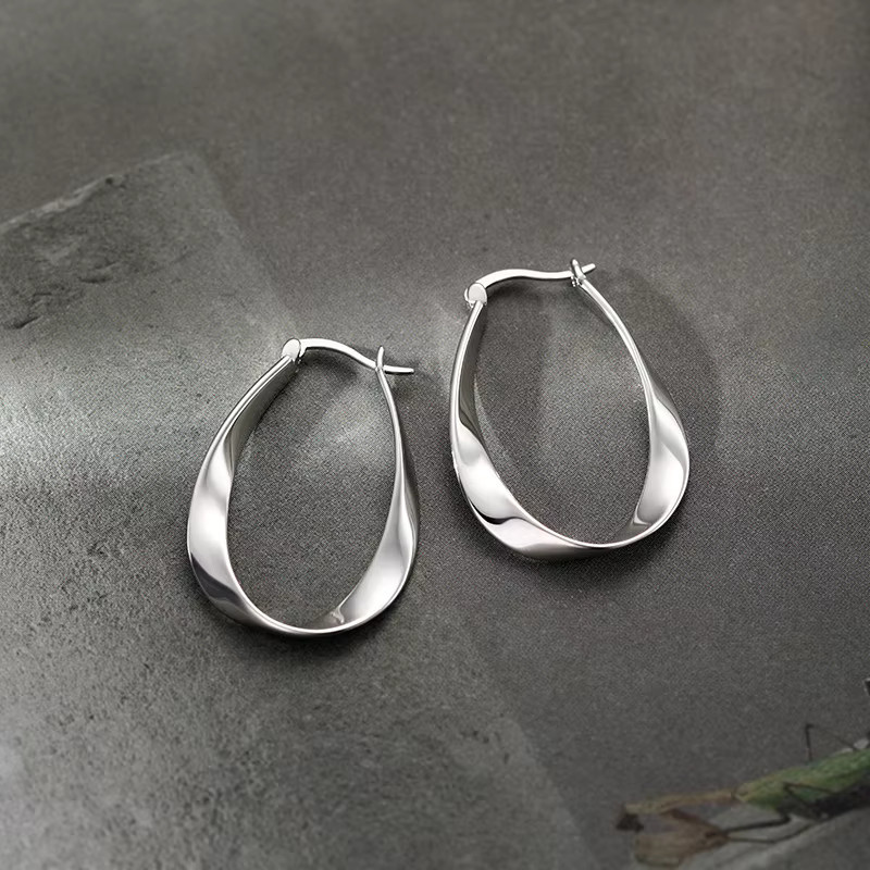 REETI Creolen, 925 Sterling Silber, geometrisch - Bild 2