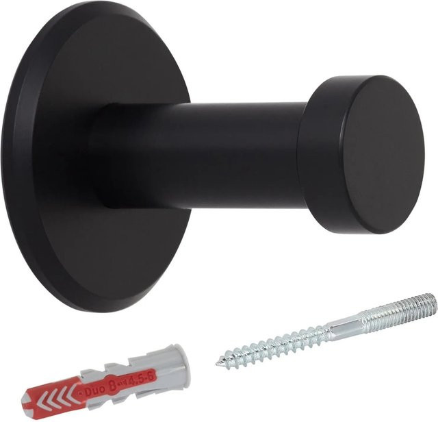 SO-TECH Garderobenhaken TALEA aus Edelstahl in Schwarz matt, Länge: 30 mm - Bild 1