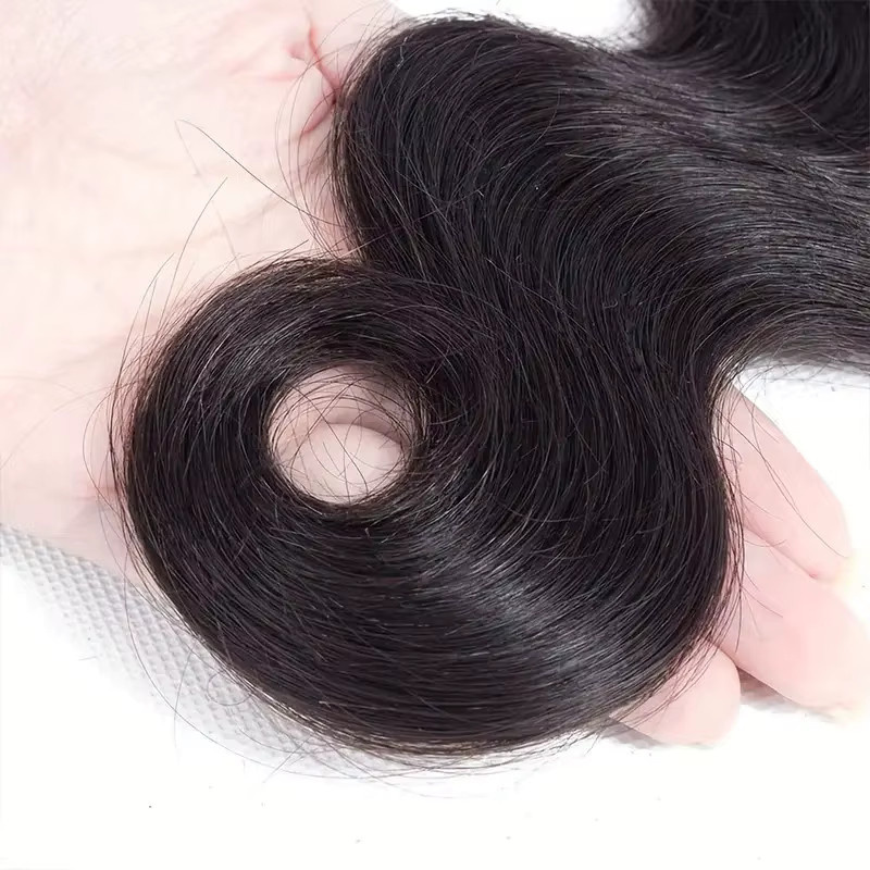 Newmi Echthaar Extensions, transparente Schweizer Spitze, 13 x 4, 13 x 6, vorgezupft - Bild 2