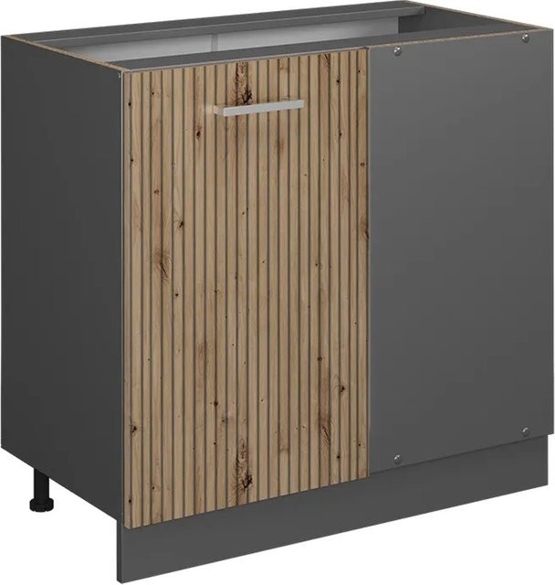 Vicco R-Line Eckunterschrank Küchen Eckschrank Artisan-Eiche und Anthrazit B: 86 cm, T: 60 cm, H: 81,6 cm - Bild 1