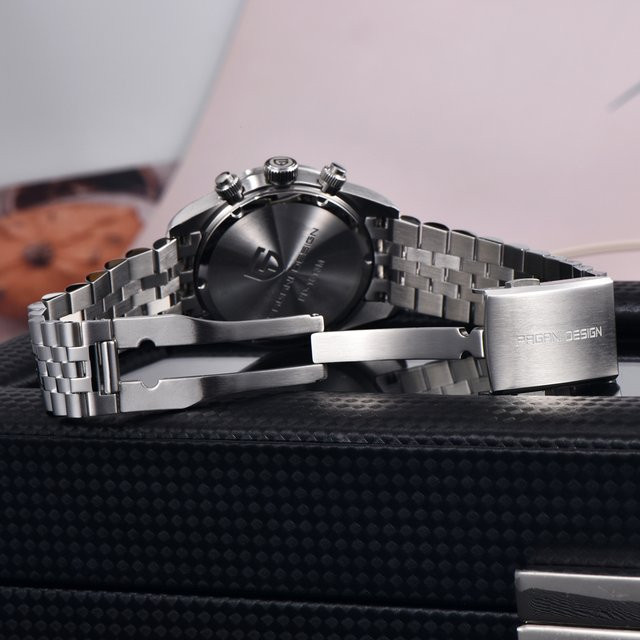 PAGANI DESIGN Chronograph Armbanduhr, Quarz, Edelstahl, Saphirglas, Herren - Bild 1