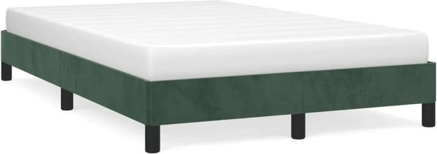 vidaXL Bettgestell aus Samt in Grün, B/T/H: 120 x 200 x 25 cm - Bild 1