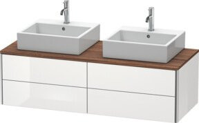 Duravit Waschtischunterschrank XSquare Wandhängend, Farbe Weiß Hochglanz, B/H/T: 140 x 40 x 54,8 cm - Bild 1