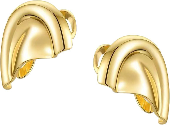 EDY STONE Ohrringe, Metall, Gold, Vintage, Damen - Bild 1