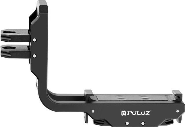 PULUZ L-förmige magnetische Halterung für DJI Osmo Action 5 Pro und Action 4 in Schwarz mit Schnellverschluss und 1/4 Zoll Anschluss für vertikale und horizontale Aufnahmen - Bild 1
