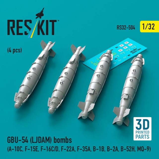 ResKit Models GBU-54 (LJDAM) Bombs, 4-teiliges Set, 3D Printed - Bild 1