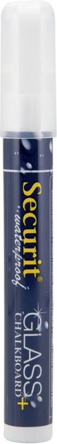 Securit Flüssigkreidestift Waterproof mit Keilspitze in Weiß (Schriftbreite: 2-6 mm) - Bild 1