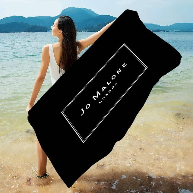 Potdemiel Mikrofaser-Strandtuch in Schwarz, super saugfähiges und schnell trocknendes Pool-Handtuch für Damen und Herren - Bild 1