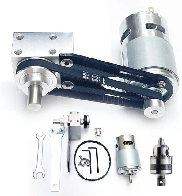 Mini Tischkreissäge Spindel mit 895 Motor und Kugellager in Silber für DIY Holzbearbeitung - Bild 1