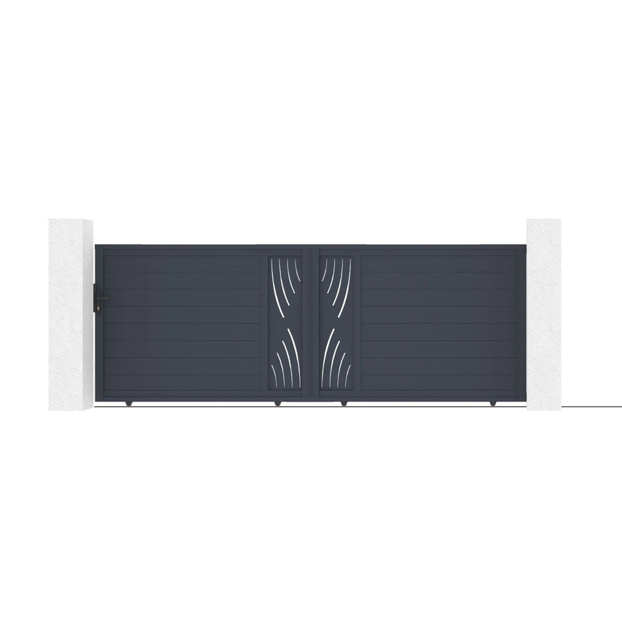 Casanoov Elektrisches Schiebetor Veleta aus Aluminium mit Schiebetorantrieb Ranger C300 in Anthrazit und Grau, Breite: 400 cm, Höhe: 140 cm - Bild 2