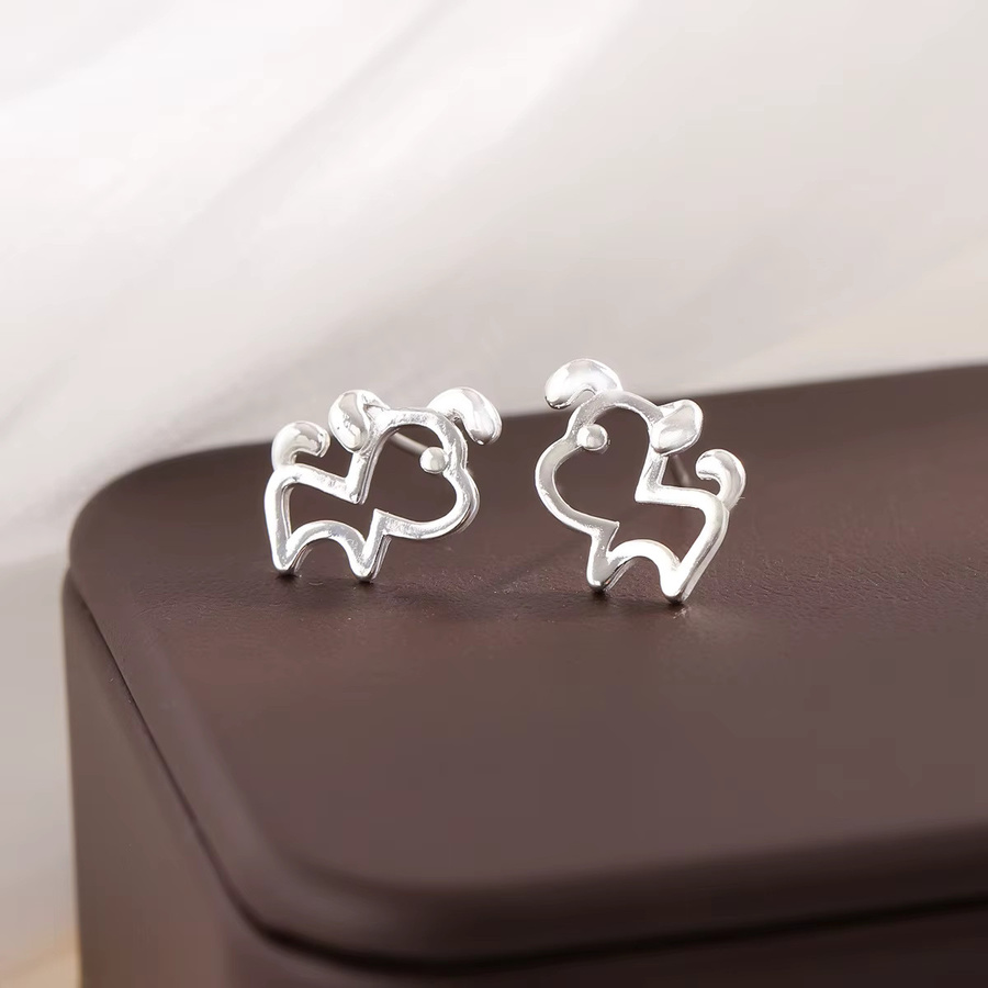 GaGa-Duck Ohrstecker, 925 Silber, Zwölf-Tierkreiszeichen-Welpen - Bild 2