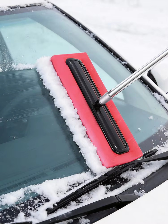 VAKIND Schnee-Dachrechen mit kratzfreiem Schaumstoffkopf und Schneebesen, 2-4m Wintertaugliches Schneeräumwerkzeug für Windschutzscheiben und Solarmodule - Bild 7
