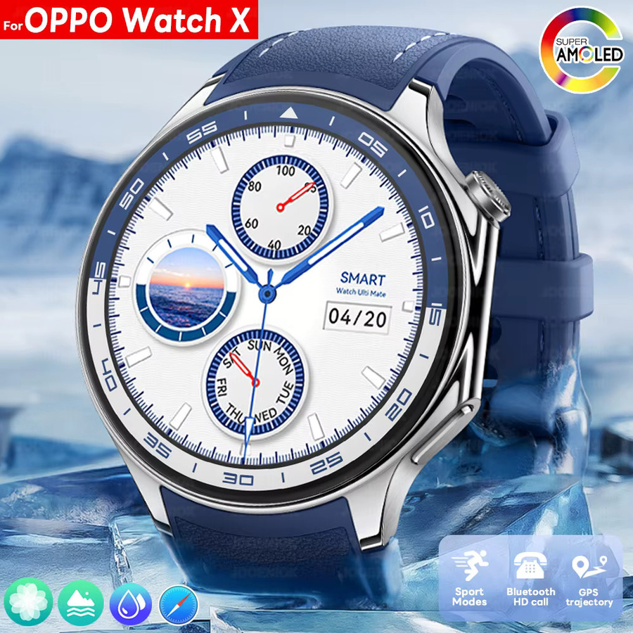 OPPO Smartwatch für Männer mit Bluetooth-Anruffunktion, IP68 wasserdicht und Fitness Tracker in Blau - Bild 6