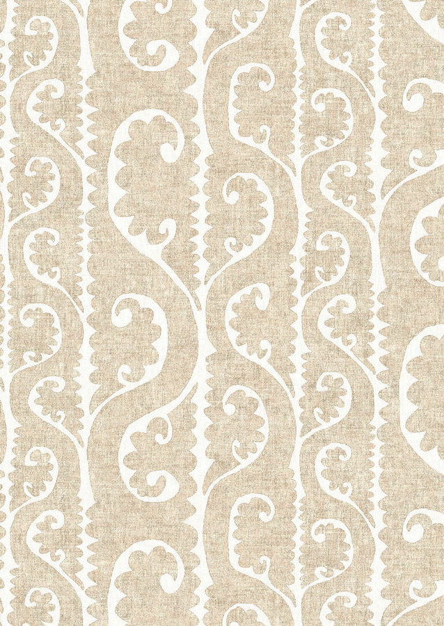 Lewis & Wood Tapete Totem Raffia in Beige mit botanischem und ethnischem Design - Bild 1
