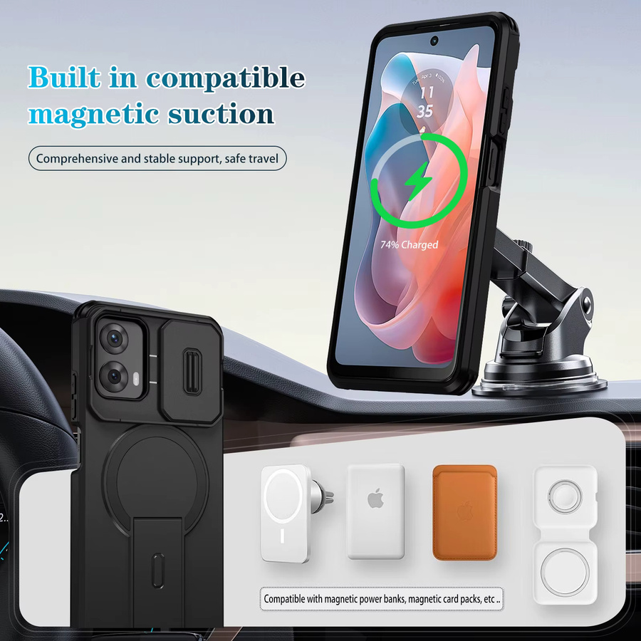 Magnetische Ringhalterung Handyhülle für Motorola G Play Power und Motorola Edge G, Android Phone Case in Schwarz oder Orange - Bild 6