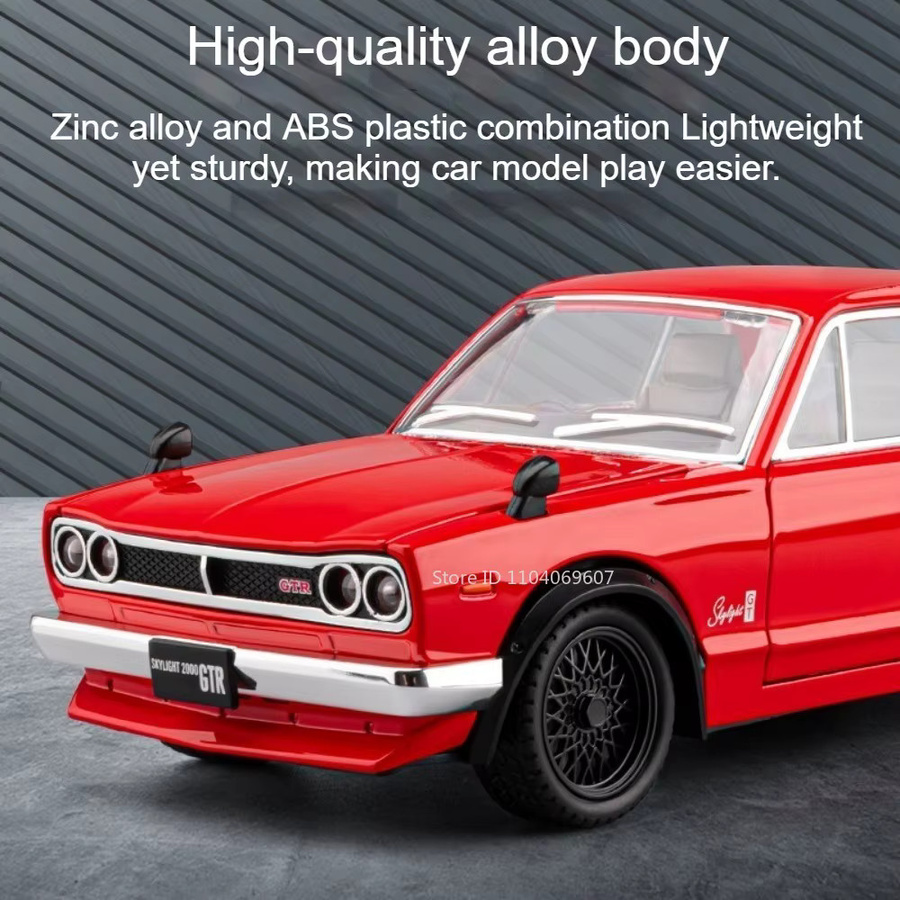 MAKEDA Skyline GTR RWB 993 Modell-Sportwagen, 1:22, mit Licht und Sound - Bild 3