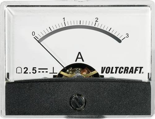 Voltcraft AM-60X46/3A/DC Einbau-Messgerät mit 3A Drehspule in Weiß - Bild 1