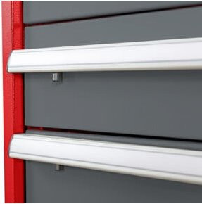 STIER Schubladenschrank mit 8 Schubladen aus Stahl, Farbe rot/anthrazitgrau, B/T/H: 70,0 x 57,5 x 122,0 cm - Bild 1