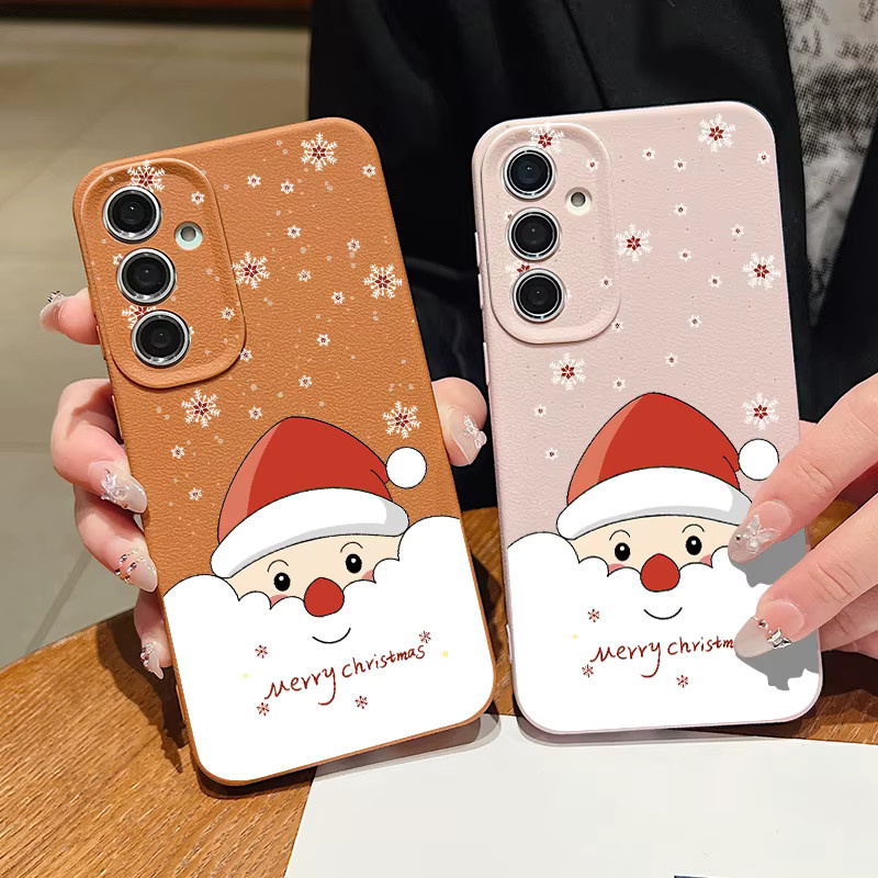 MOESOE Weihnachtliche Santa Claus Handyhülle aus TPU für Samsung Galaxy S25 S24 S23 S22 Ultra Plus FE A56 A55 A54 A36 A26 A17 A16 A15 in Schwarz und Mehrfarbig - Bild 2