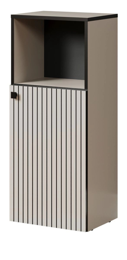 Badezimmer Kommode Feliz von TOP.FURN in Grau, modern mit offenen Regalen und Türen, B: 40 cm, H: 95 cm - Bild 3
