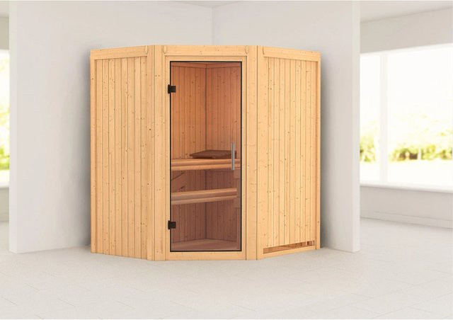 Karibu Sauna Natur in Braun - Bild 1